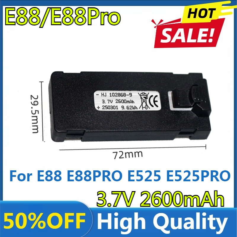 Drone Battery Li-Ion - Batterie E88 3.7V 2600mAh pour E88